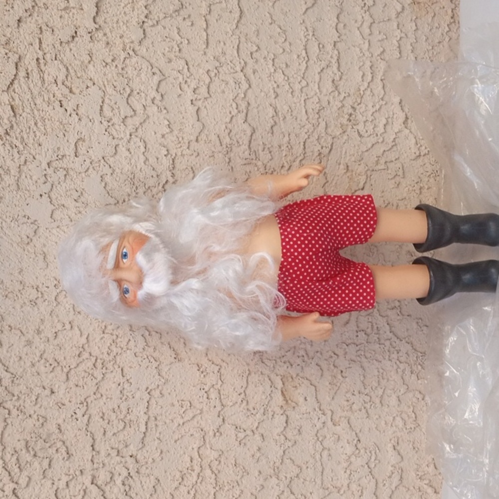 1990 Vintage Fibre Craft Plastic Dolls Santa Claus Billy Peppers 14" T